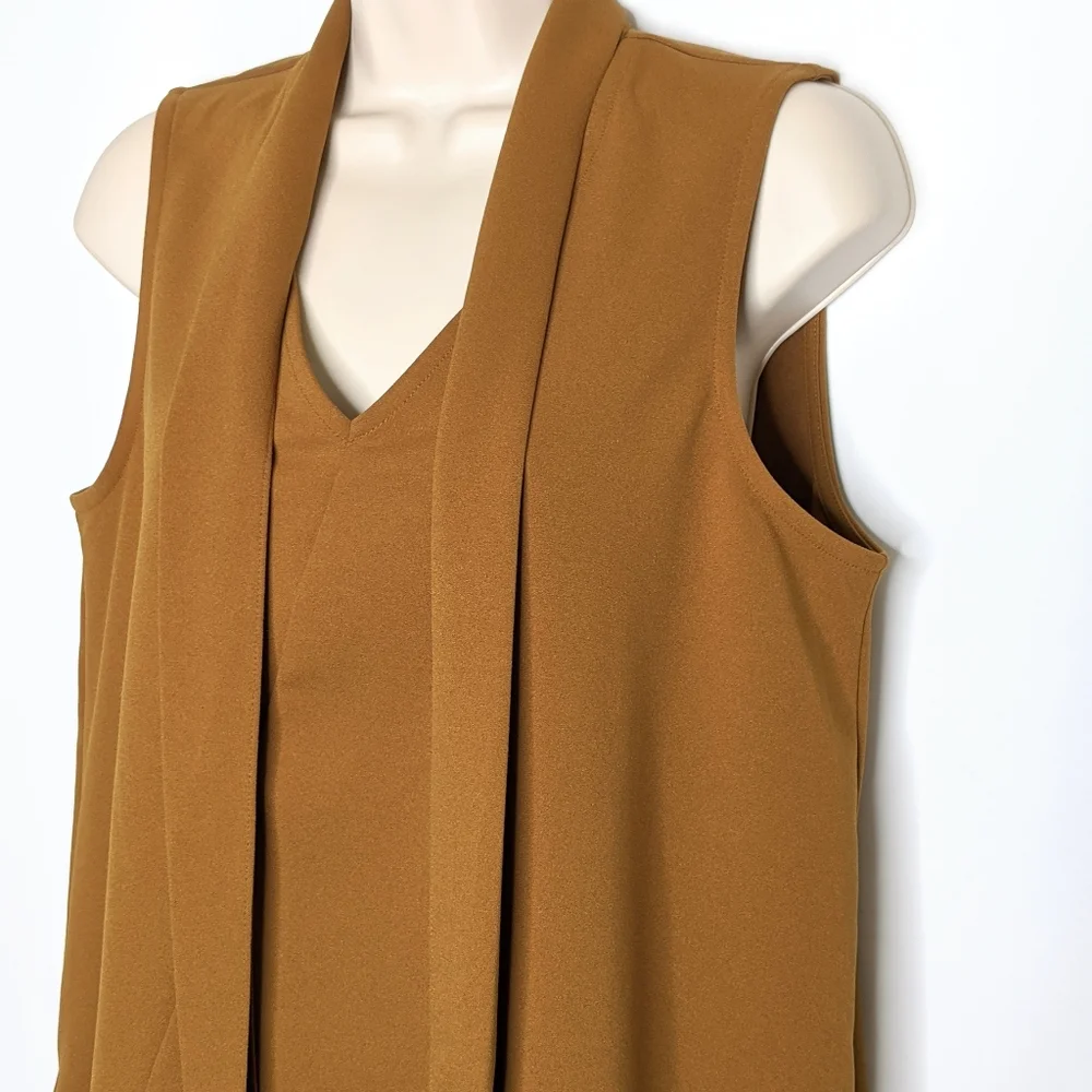 Alfani‎ sleeveless tunic w built-in scarf/tie, sz M